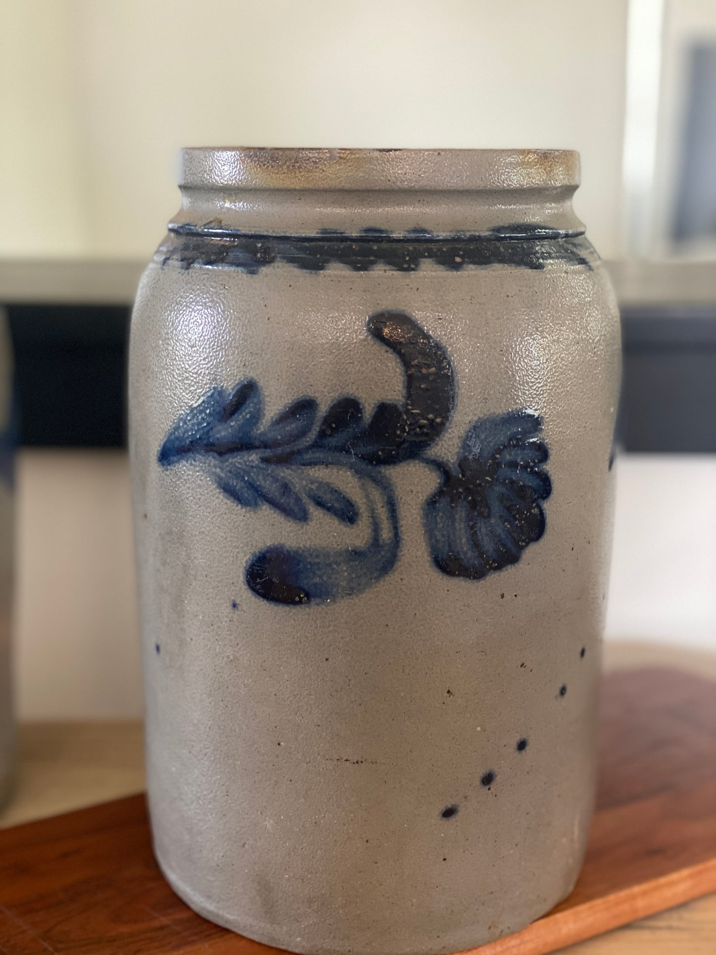 Remmey Blue and Grey Crock c.1860’s