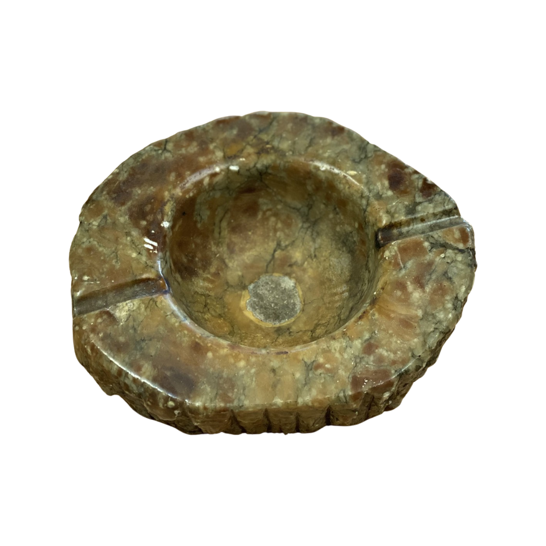 Heavy Stone Vintage Ashtray